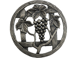 Pewter lid - Grapevine - 80 mm
