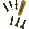 Flexcut - Set of scrapers with 1 handle  6pc 