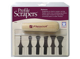 Flexcut - Set of scrapers with 1 handle  6pc 