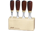 Pfeil - Set korte steekbeitels Pfeil in houten blok  4st 