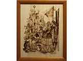 Weihnachtsfamilie Motiv - 300 x 380 mm