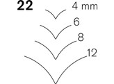 Pfeil - Gewelfde burijn - n 22 - 4 mm