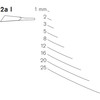Pfeil - Abgekropfter Stechbeitel - 2a l - 1 mm - Links