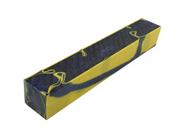 Acetate acrylique - Tourbillon bleu / jaune - 20 x 20 x 135 mm