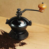 Top crank coffee grinder mechanism